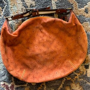 Louis Vuitton Handbag Orange Suede Authentic!!